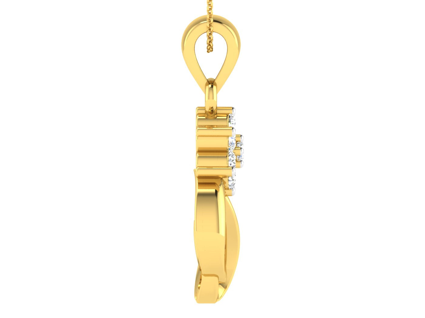 Nidal Jewels | Startwist Floral Cluster Diamond and Gold Pendant - Nidal Jewels
